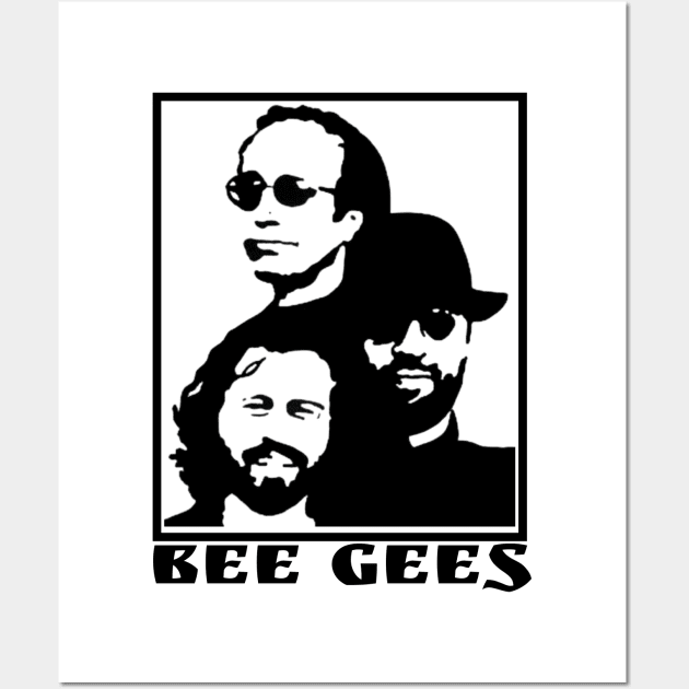 Bee Gees fan art Wall Art by NexWave Store
